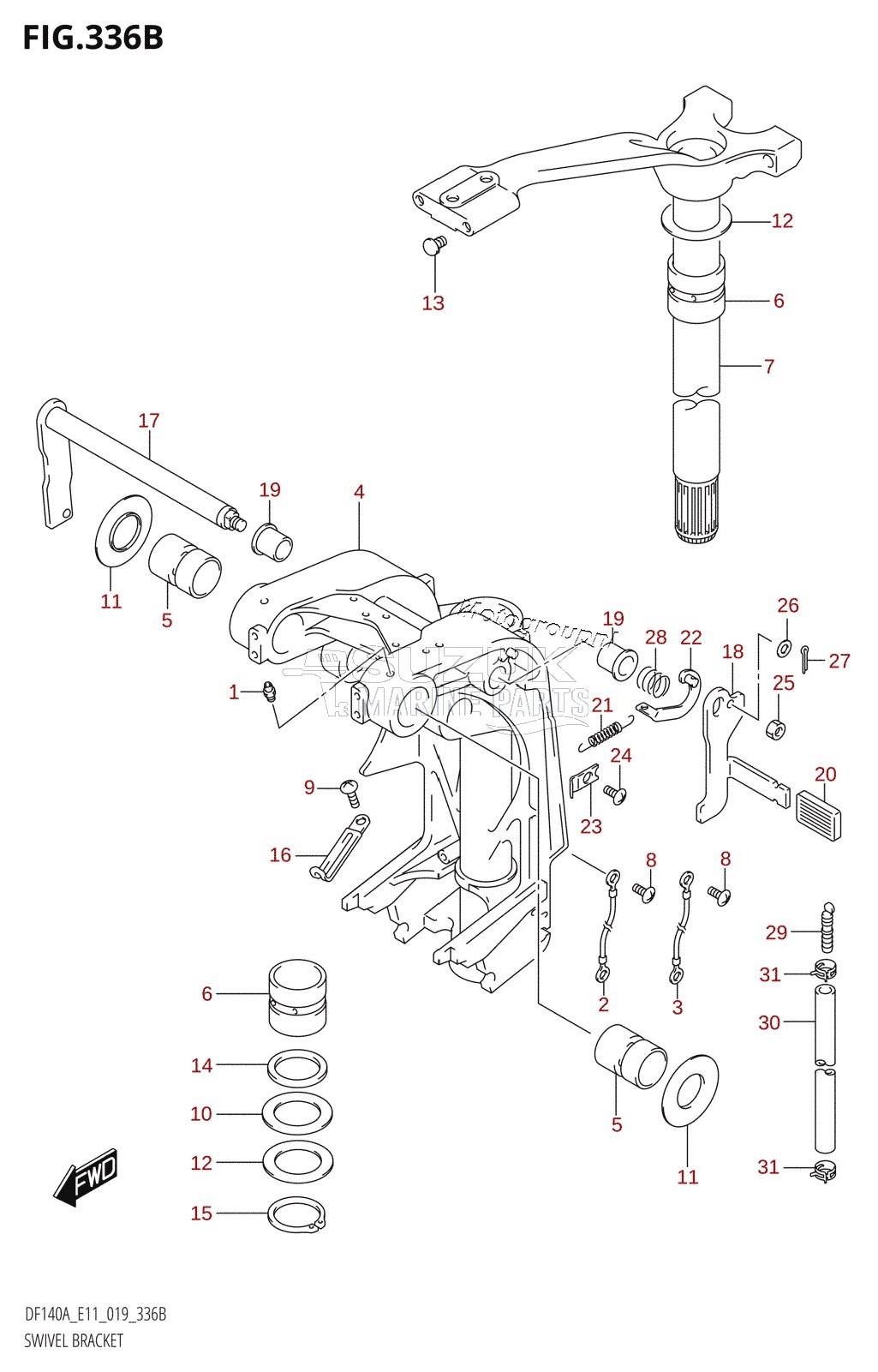 SWIVEL BRACKET (DF115AT,DF115AZ)