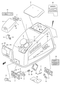 DT140 From 14003-030001 ()  2000 drawing ENGINE COVER (DT140EPI)