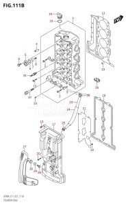 DF80A From 08002F-140001 (E01 E40)  2021 drawing CYLINDER HEAD ((DF70A,DF70ATH,DF80A,DF90A,DF90ATH):021)