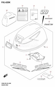 DF9.9B From 00995F-610001 (P03)  2016 drawing ENGINE COVER (DF20ATH:P03)