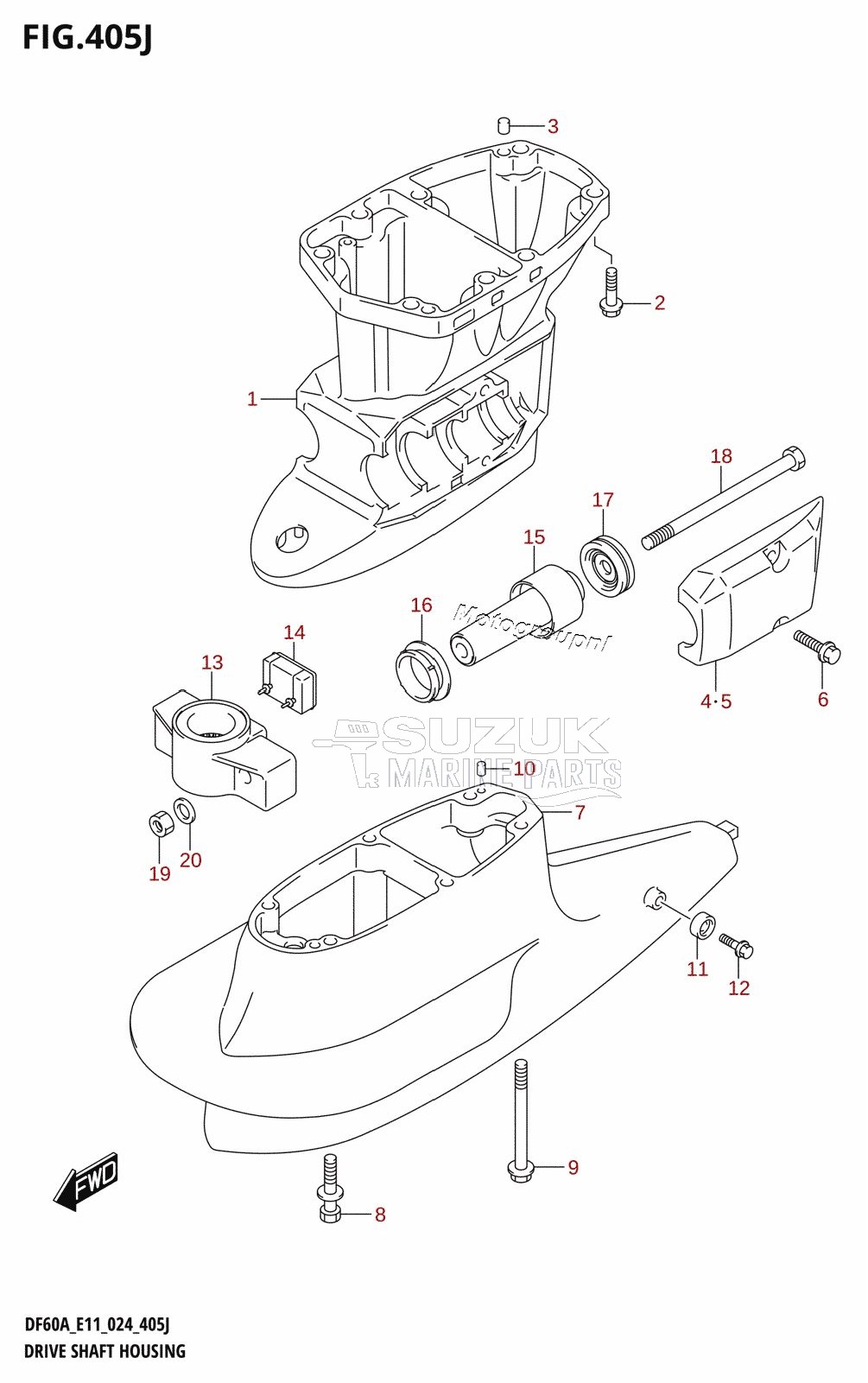 DRIVE SHAFT HOUSING (DF50AVT)