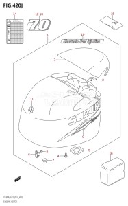 DF70A From 07003F-310001 (E01 E40)  2013 drawing ENGINE COVER (DF90ATH:E01)