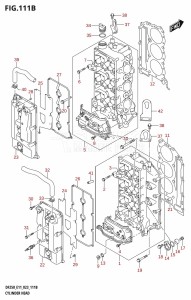 DF225T From 22503F-340001 (E11 E40)  2023 drawing CYLINDER HEAD (DF250T,DF250Z)