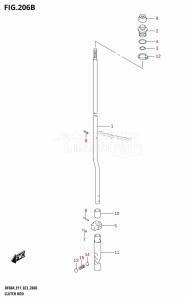 DF40A From 04005F-240001 (E34-Italy)  2022 drawing CLUTCH ROD ((DF40A,DF50A,DF60A):E03)