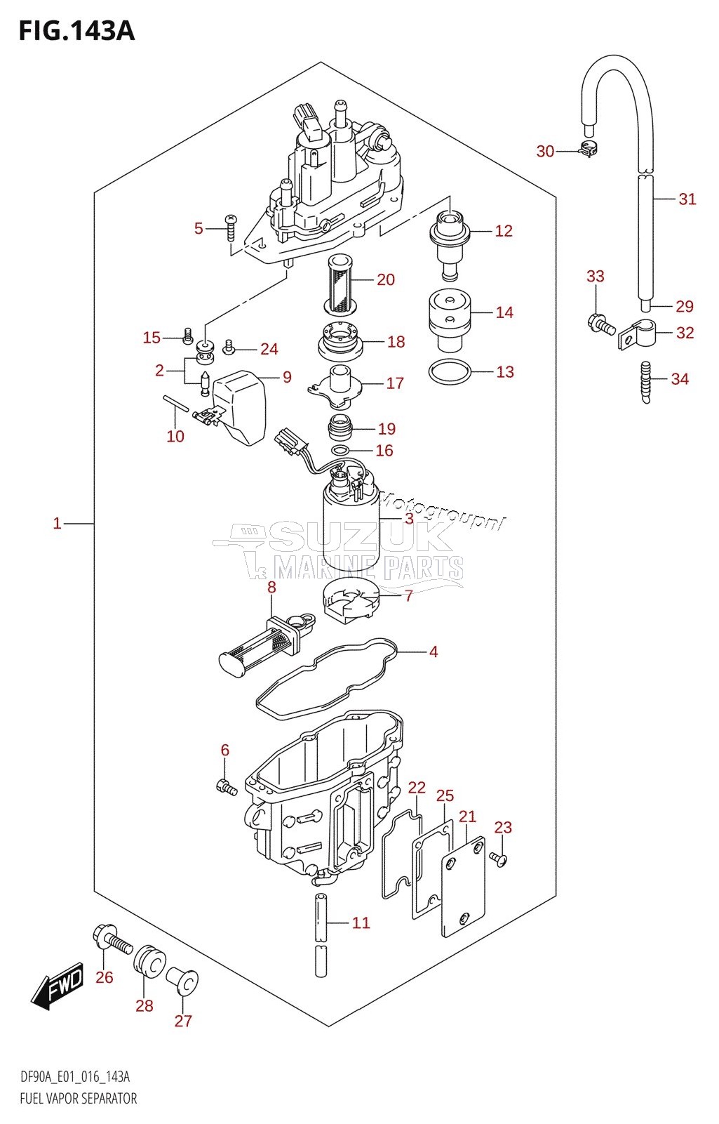 FUEL VAPOR SEPARATOR (DF70A:E01)