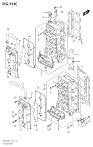 20002Z-040001 (2020) 200hp E01 E40-Gen. Export 1 - Costa Rica (DF200Z  DF200Z) DF200Z drawing CYLINDER HEAD (DF250ST)