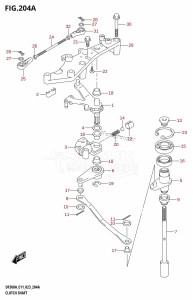 DF250A From 30002P-040001 (E03)  2020 drawing CLUTCH SHAFT