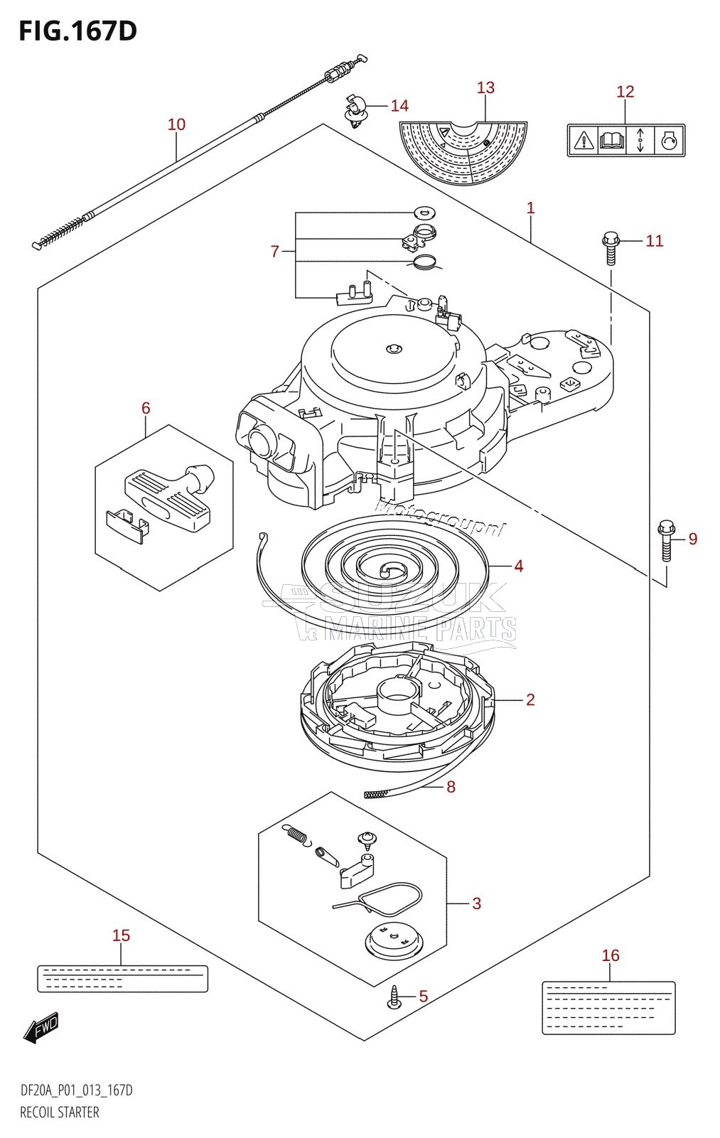 RECOIL STARTER (DF15AR:P01)