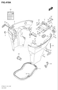 14003Z-140001 (2021) 140hp E11 E40-Gen. Export 1-and 2 (DF140AZ) DF140A drawing SIDE COVER (DF100AT)