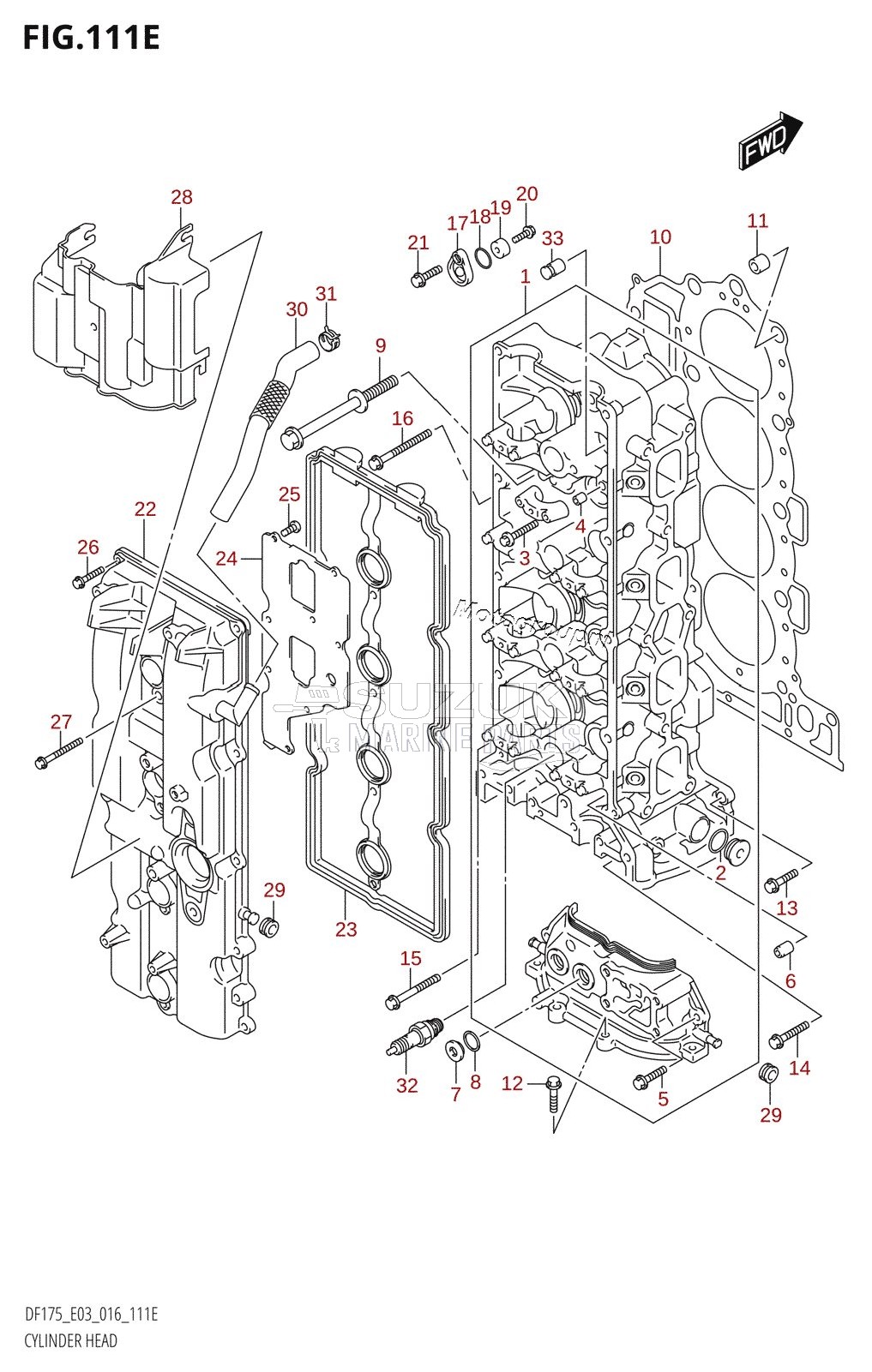 CYLINDER HEAD (DF175T:E03)