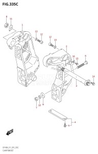 DF100A From 10003F-910001 (E11)  2019 drawing CLAMP BRACKET (DF115AT:E40,DF115AZ:E40)