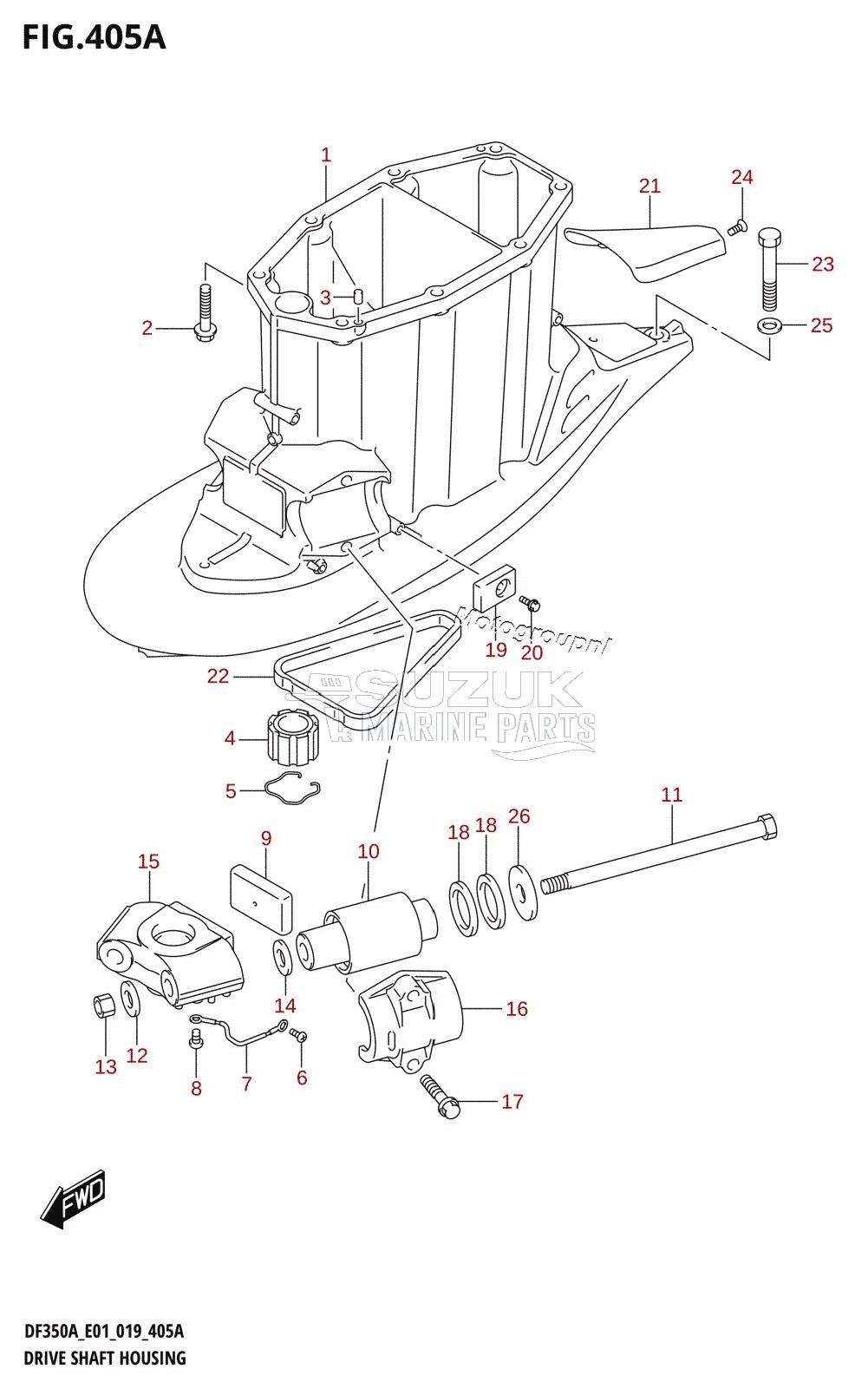 DRIVE SHAFT HOUSING (X-TRANSOM)