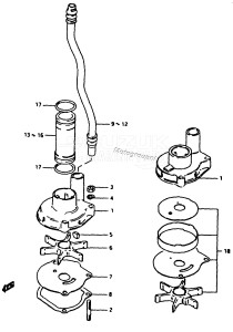 DT9.9 From F-10001 ()  1985 drawing WATER PUMP