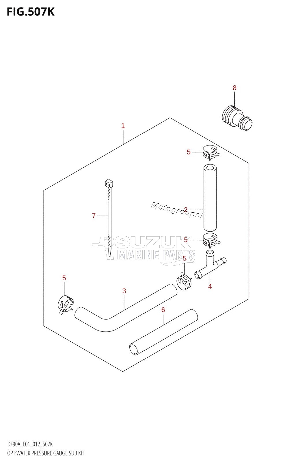 OPT:WATER PRESSURE GAUGE SUB KIT (DF90ATH:E40)