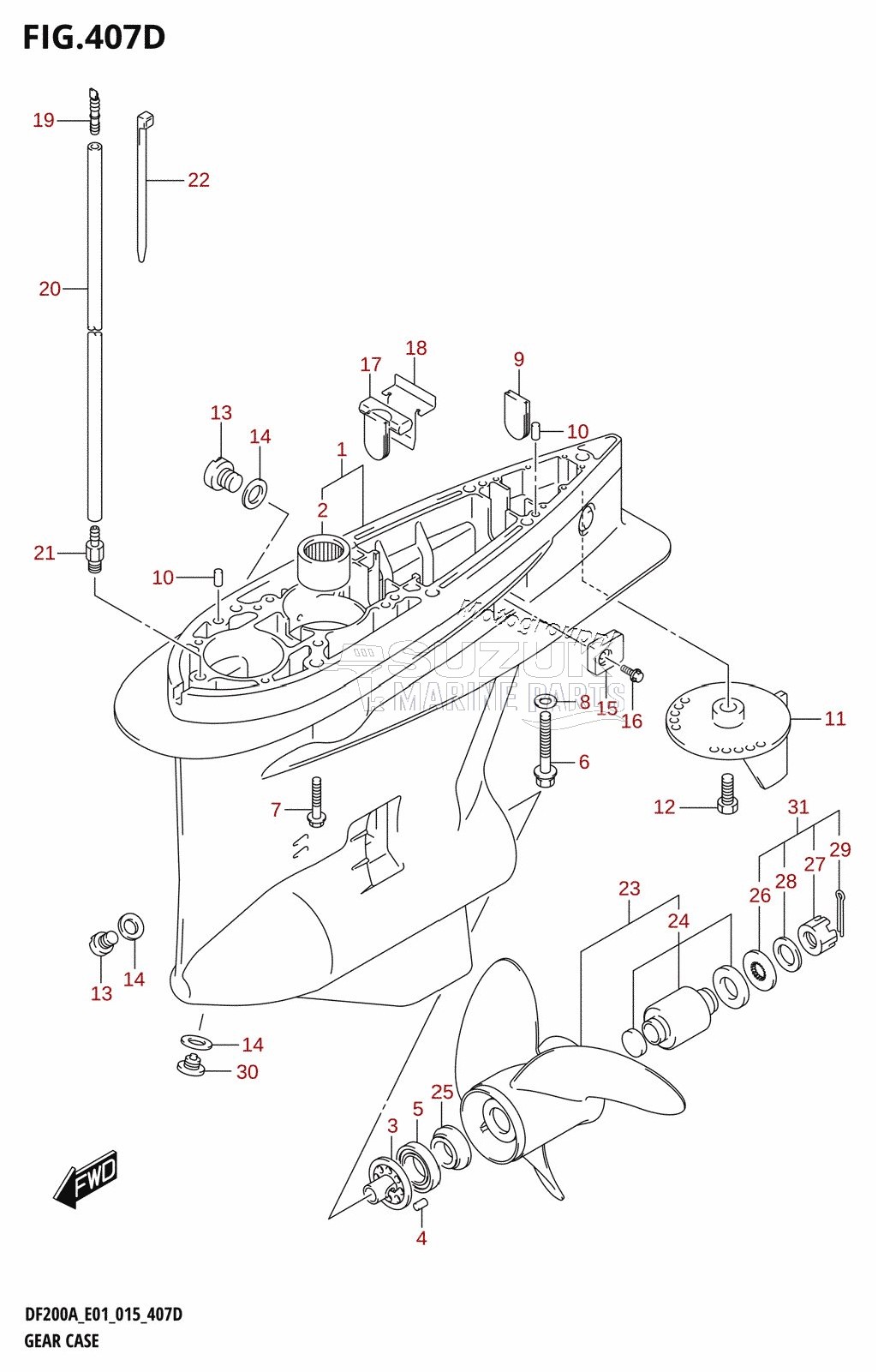 GEAR CASE (DF200AZ:E40)