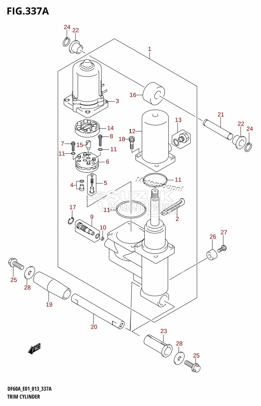 TRIM CYLINDER (DF40A:E01)