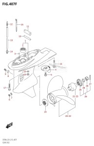 DF80A From 08002F-510001 (E03)  2015 drawing GEAR CASE (DF80A:E40)