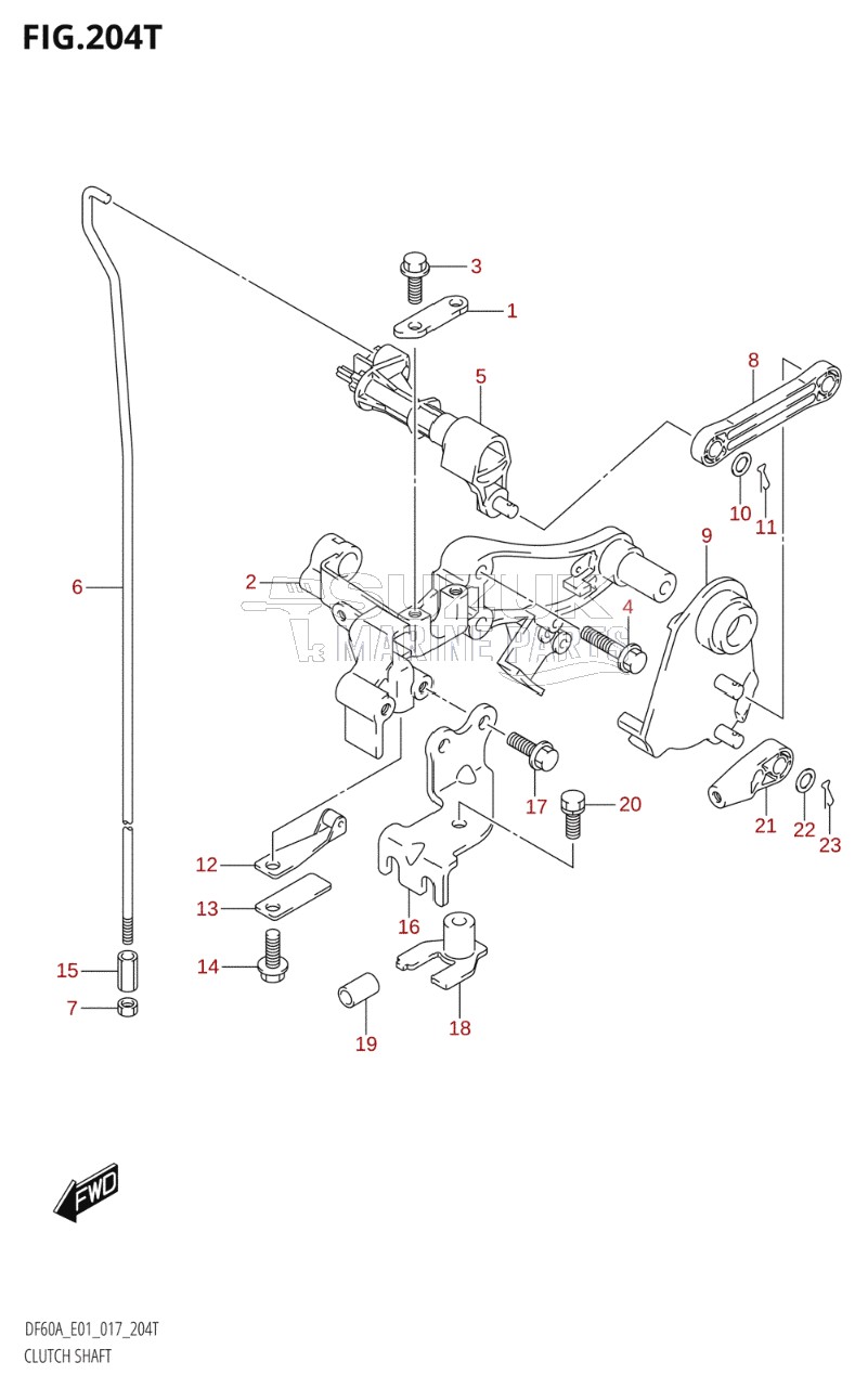 CLUTCH SHAFT (DF60AVTH:E01)