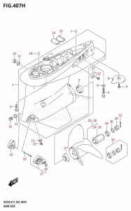 DF200Z From 20002Z-040001 (E01 E40)  2020 drawing GEAR CASE (DF250ST:023)