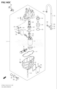 14003Z-310001 (2013) 140hp E01 E40-Gen. Export 1 - Costa Rica (DF140AZ) DF140AZ drawing FUEL VAPOR SEPARATOR (DF115AT:E01)