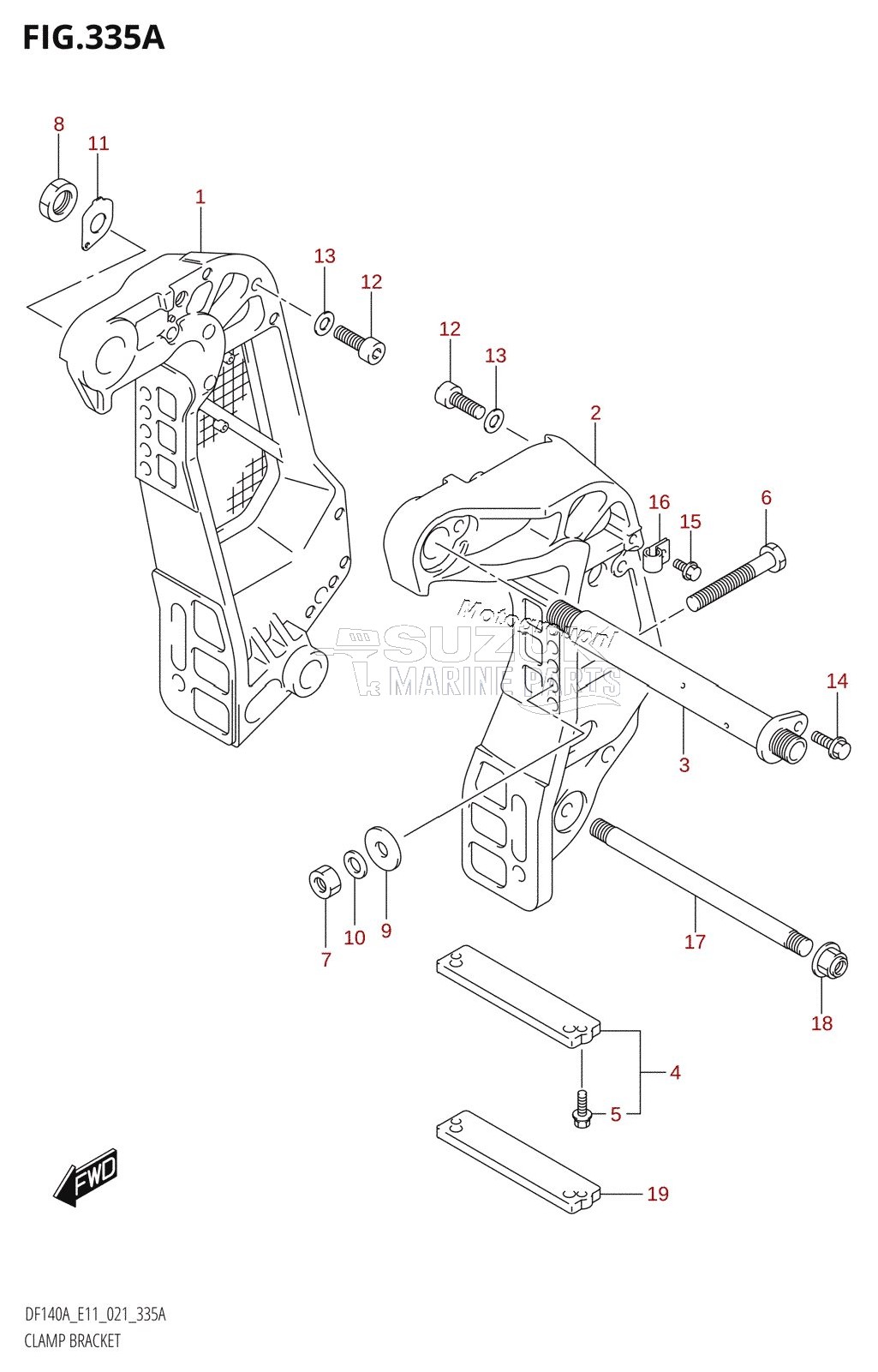 CLAMP BRACKET (DF100AT)