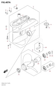 06002F-710001 (2017) 60hp E03-USA (DF60A) DF60A drawing GEAR CASE (DF40A:E03)