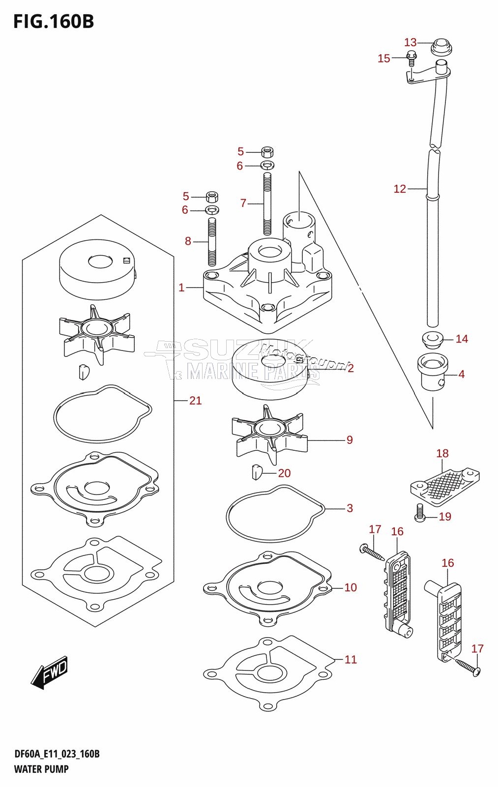 WATER PUMP ((DF40A,DF50A,DF60A):E03)