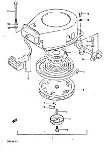 DT4 From 00402-718001 ()  1987 drawing RECOIL STARTER