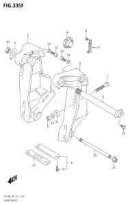 14003Z-510001 (2005) 140hp E01 E40-Gen. Export 1 - Costa Rica (DF140AZ) DF140AZ drawing CLAMP BRACKET (DF140AT:E01)