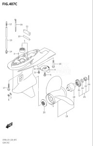 08002F-140001 (2021) 80hp E01 E40-Gen. Export 1 - Costa Rica (DF80AT) DF80A drawing GEAR CASE ((DF70ATH,DF90ATH):E01)