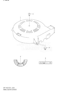 DF140 From 14000Z-251001 ()  2002 drawing RING GEAR COVER