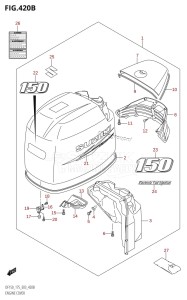 DF175Z From 17502Z-010001 (E03)  2010 drawing ENGINE COVER (DF150T,DF150Z:(K10,011))