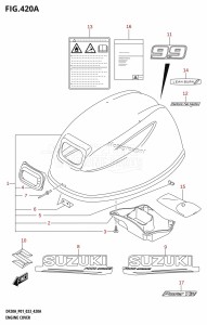 DF20A From 02002F-140001 (E01 P01 P40)  2021 drawing ENGINE COVER ((DF9.9B,DF9.9BR,DF9.9BT,DF9.9BTH):020)