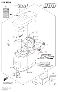 DF250T From 25004F-510001 (E03)  2015 drawing ENGINE COVER (DF200T:E03)