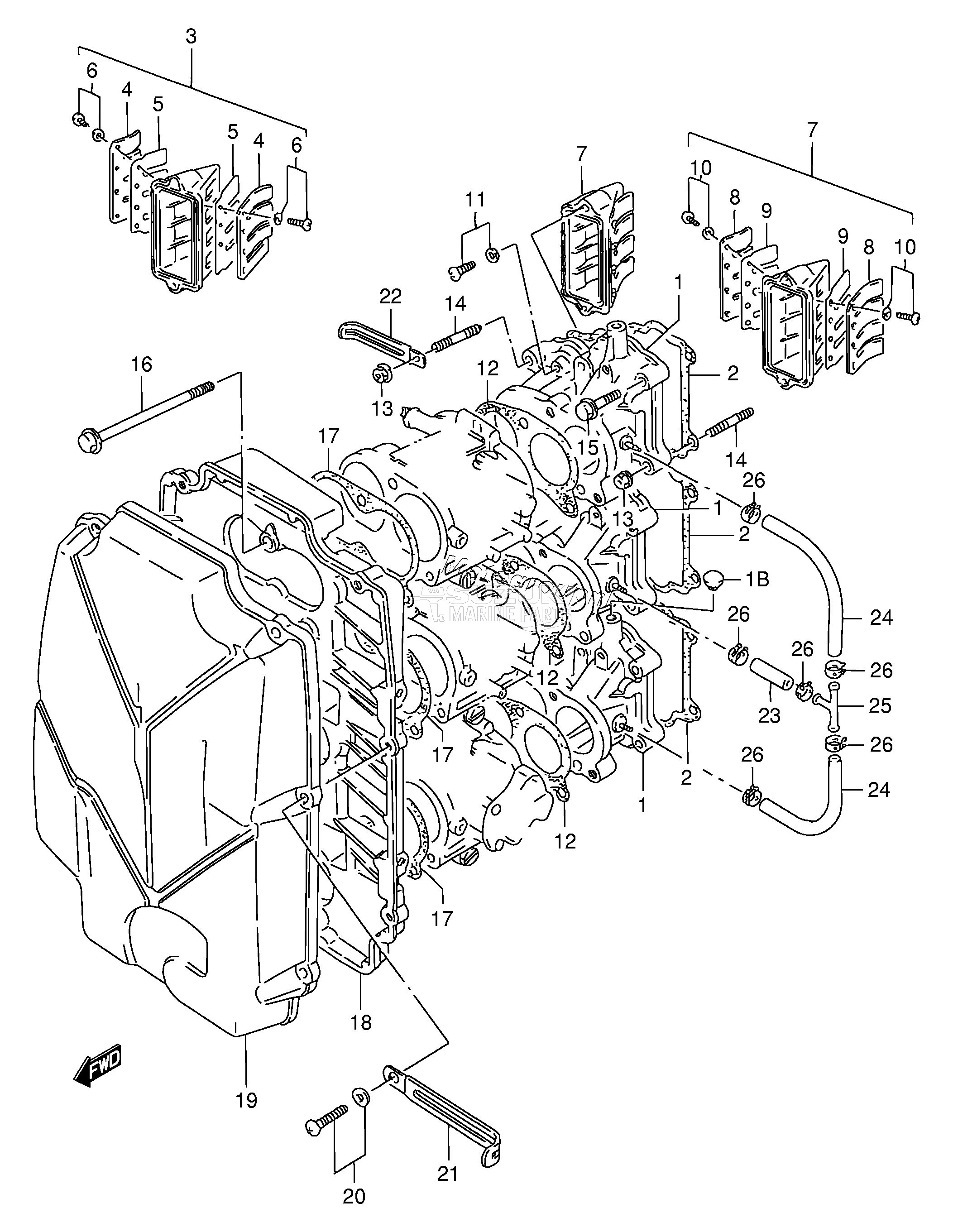 INLET CASE (DT150 /​ 175 /​ 200 /​ 200T)