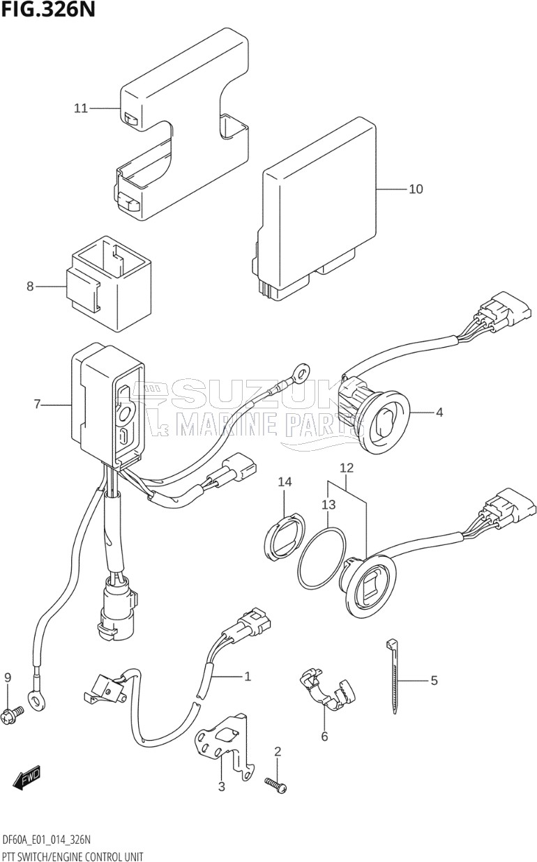 PTT SWITCH / ENGINE CONTROL UNIT (DF50AVT:E01)