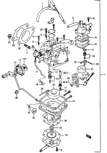 DT40 From 04003-131001 ()  1991 drawing CARBURETOR (DT40WK)