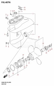 DF20A From 02002F-510001 (P03)  2015 drawing GEAR CASE (DF9.9BR:P03)