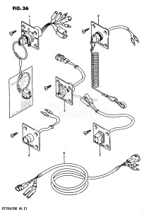 DT150 From 15001-601001 till 602891 ()  1986 drawing OPT : PANEL SWITCH