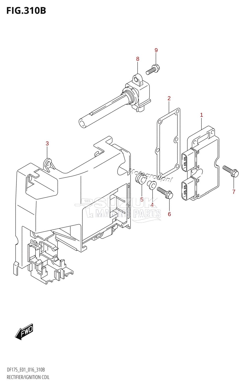 RECTIFIER /​ IGNITION COIL (DF150T:E40)