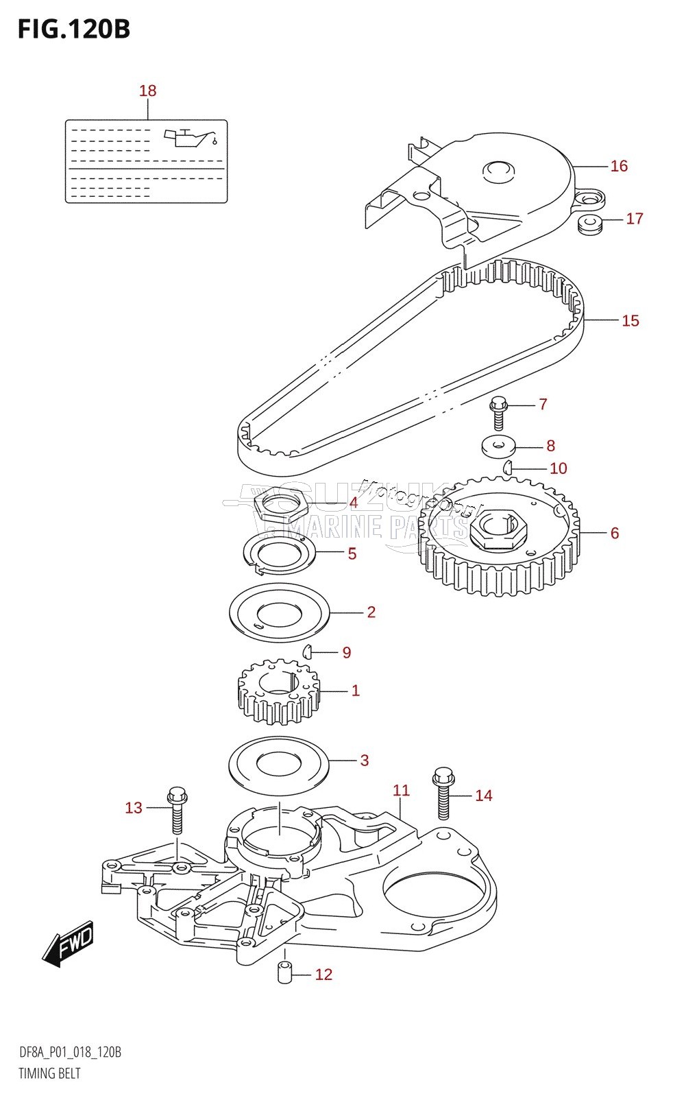 TIMING BELT (DF8AR,DF9.9AR)