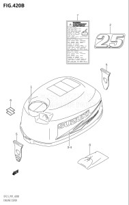 00251F-800000 (2008) 2.5hp P01-Gen. Export 1 (DF2.5K8) DF2.5 drawing ENGINE COVER