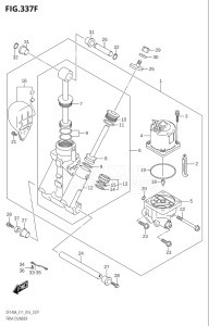 11503F-610001 (2016) 115hp E01 E03 E11 E40-Gen. Export1 and 2 USA (DF115AT) DF115A drawing TRIM CYLINDER (DF140AT:E11)