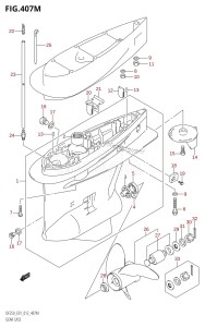 DF200Z From 20002Z-210001 (E01 E40)  2012 drawing GEAR CASE (DF250Z:E40)