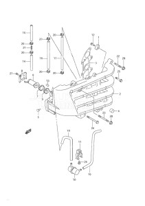 Outboard DF 60 drawing Inlet Manifold (S/N 971961 to 97XXXX)