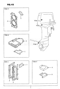 DT9.9C From 00994-131001 ()  1991 drawing OPT GASKET SET