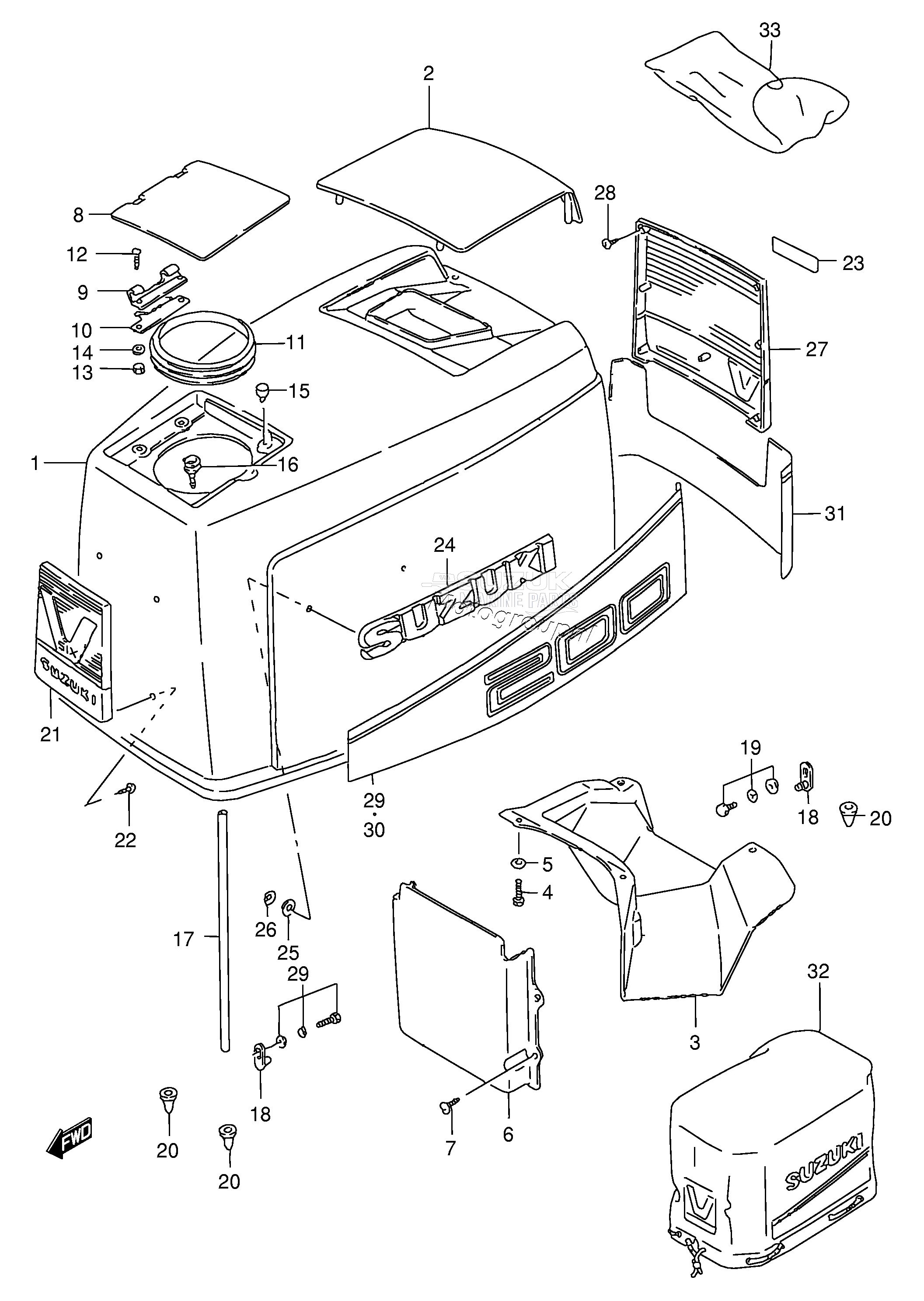 ENGINE COVER (DT200T)