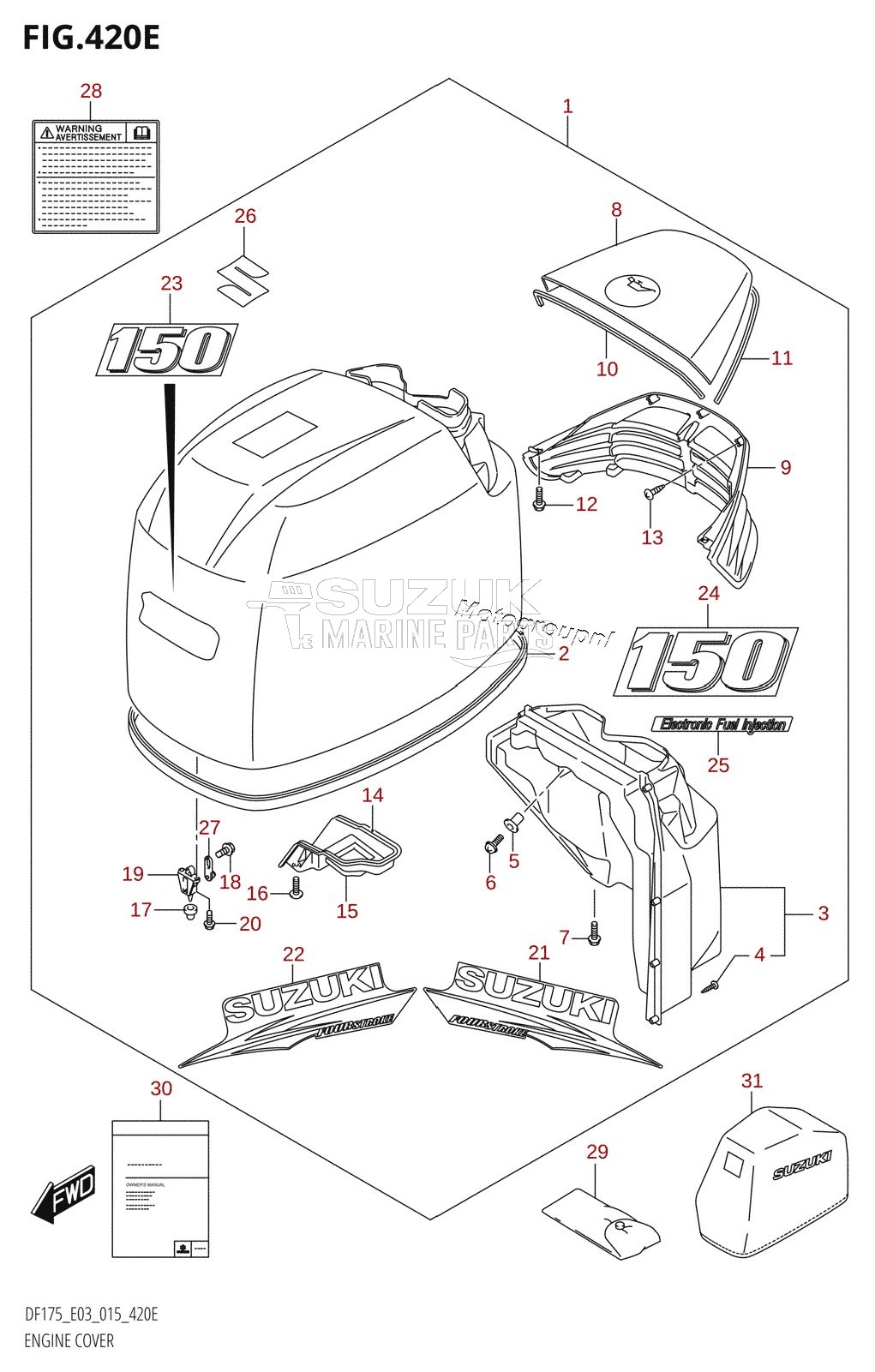 ENGINE COVER (DF150Z:E03)