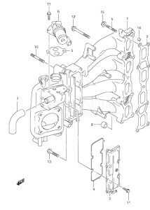 Outboard DF 115 drawing Intake Manifold