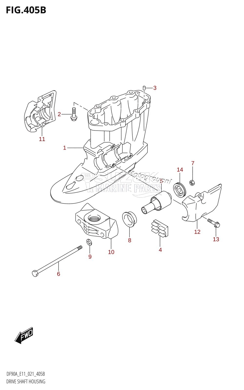 DRIVE SHAFT HOUSING ((DF70ATH,DF90ATH):(E01,E11))